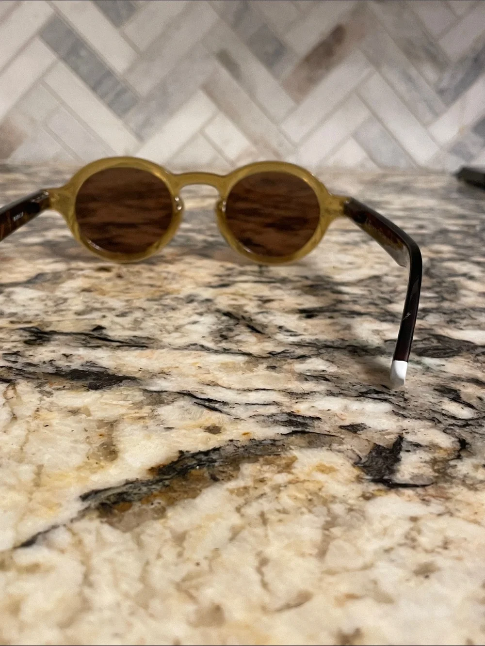 Barber Charles Brown Round Sunglasses - Brown Frame